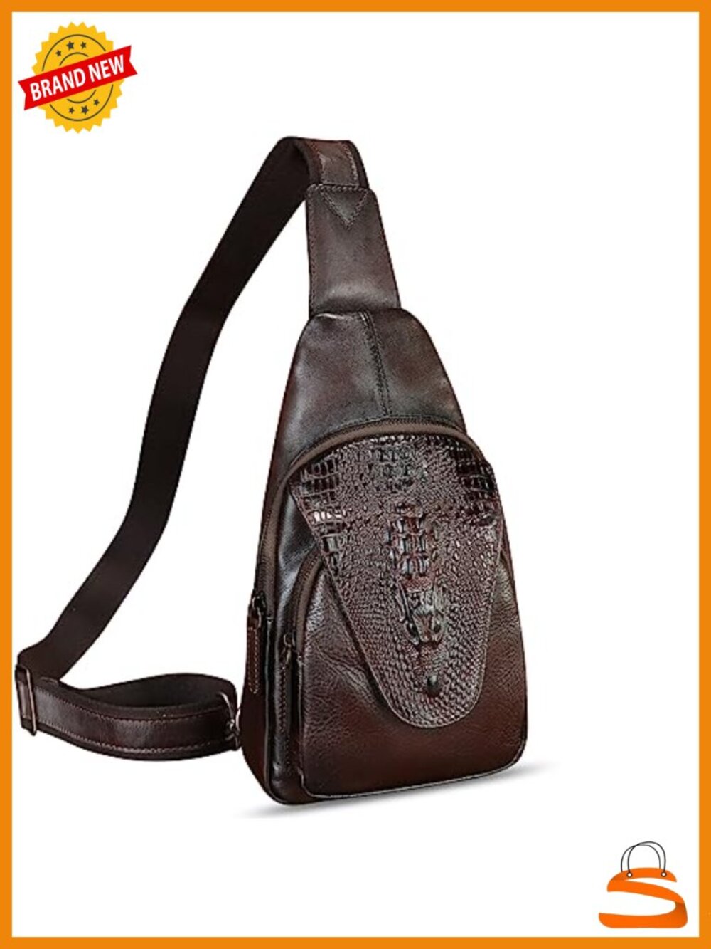 Genuine Leather Sling Bag Crossbody Backpack Handmade Daypurse